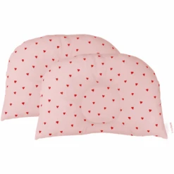 BabyDorm ® Buggykussen BuggyDorm Rosalie Roze Met Rode Hartjes