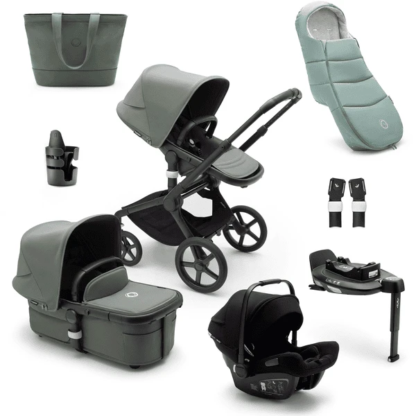 Bugaboo Combi Kinderwagen Fox 5 Startset Black / Forest Green 3 Bugaboo Combi Kinderwagen Fox 5 Startset Black / Forest Green