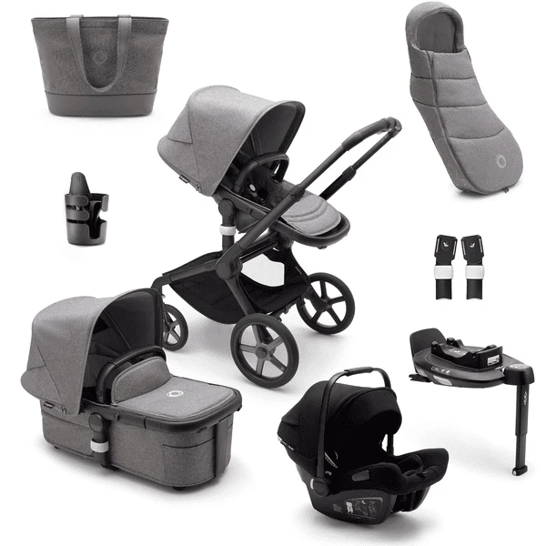 Bugaboo Combi Kinderwagen Fox 5 Startset Black /Grey Melange 3 Bugaboo Combi Kinderwagen Fox 5 Startset Black /Grey Melange