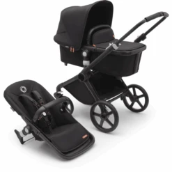 Bugaboo Kinderwagen Fox Cub Met Reiswieg En Zitje Black /. Mid Night Black
