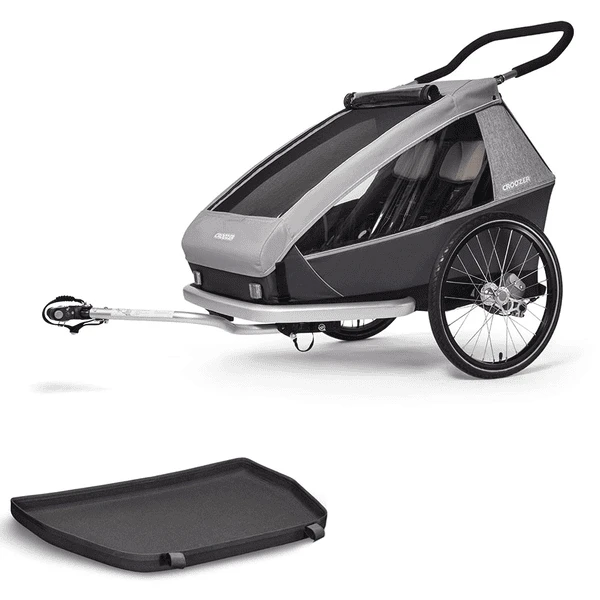CROOZER Kid Keeke 2 Kinderfietskar Stone Grijs Inclusief Beschermbak Voor De Voetenruimte 3 CROOZER Kid Keeke 2 Kinderfietskar Stone Grijs Inclusief Beschermbak Voor De Voetenruimte