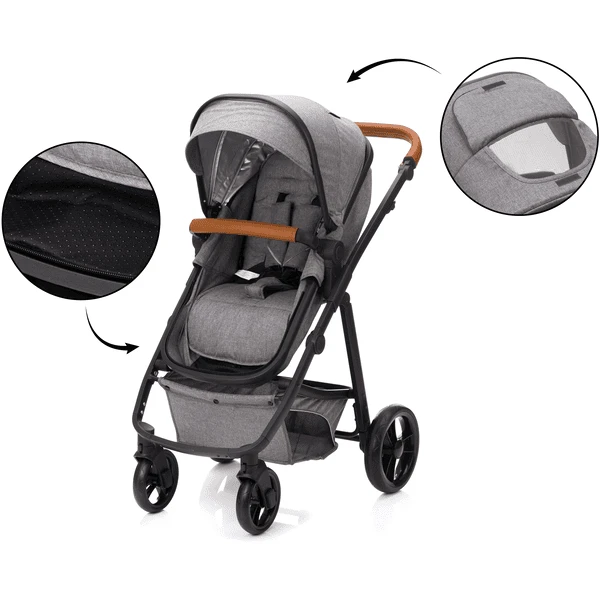 Fill Kinderwagen Set Panther Lichtgrijs Melange 6 Fill Kinderwagen Set Panther Lichtgrijs Melange - Afbeelding 4