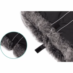 Fillikid Handwarmer Halifax Met Bont Zwart -Kinderwagenwinkel fillikid handwarmer halifax met bont zwart a377031 3