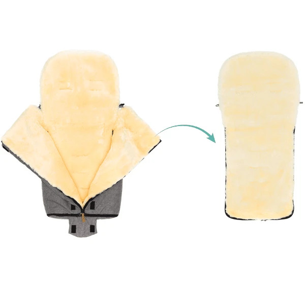 Fillikid Winter Voetenzak Jarvis Lamsvel Licht Grijs Gemêleerd 4 Fillikid Winter Voetenzak Jarvis Lamsvel Licht Grijs Gemêleerd - Afbeelding 2