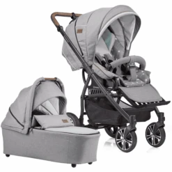 GESSLEIN Combi Kinderwagen F4 Air+, Lichtgrijs Gevlekt / Sterren