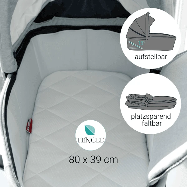 GESSLEIN Combi Kinderwagen F4 Air+, Lichtgrijs Gevlekt / Sterren 7 GESSLEIN Combi Kinderwagen F4 Air+, Lichtgrijs Gevlekt / Sterren - Afbeelding 5