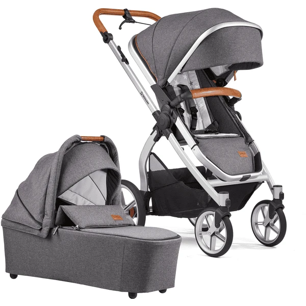 GESSLEIN FX4 Life Combi Kinderwagen, Gevlekt Grijs / Sterren 3 GESSLEIN FX4 Life Combi Kinderwagen, Gevlekt Grijs / Sterren