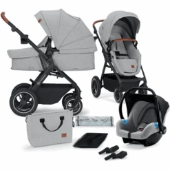 Kinderkraft Kinderwagen 3 In 1 B-TOUR Light Grijs