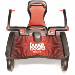 Lascal Buggy Board Maxi+ Met Zitje, Rood -Kinderwagenwinkel lascal buggy board maxi met zitje rood a257970 2