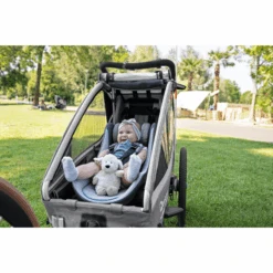 Qeridoo ® Kinderzitje Lichtgrijs Voor Kinderfietskarren -Kinderwagenwinkel qeridoo kinderzitje lichtgrijs voor kinderfietskarren a304860 4