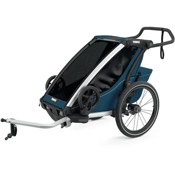 THULE Kinderfietskar Chariot Cross 1 Majolica Blauw 3 THULE Kinderfietskar Chariot Cross 1 Majolica Blauw